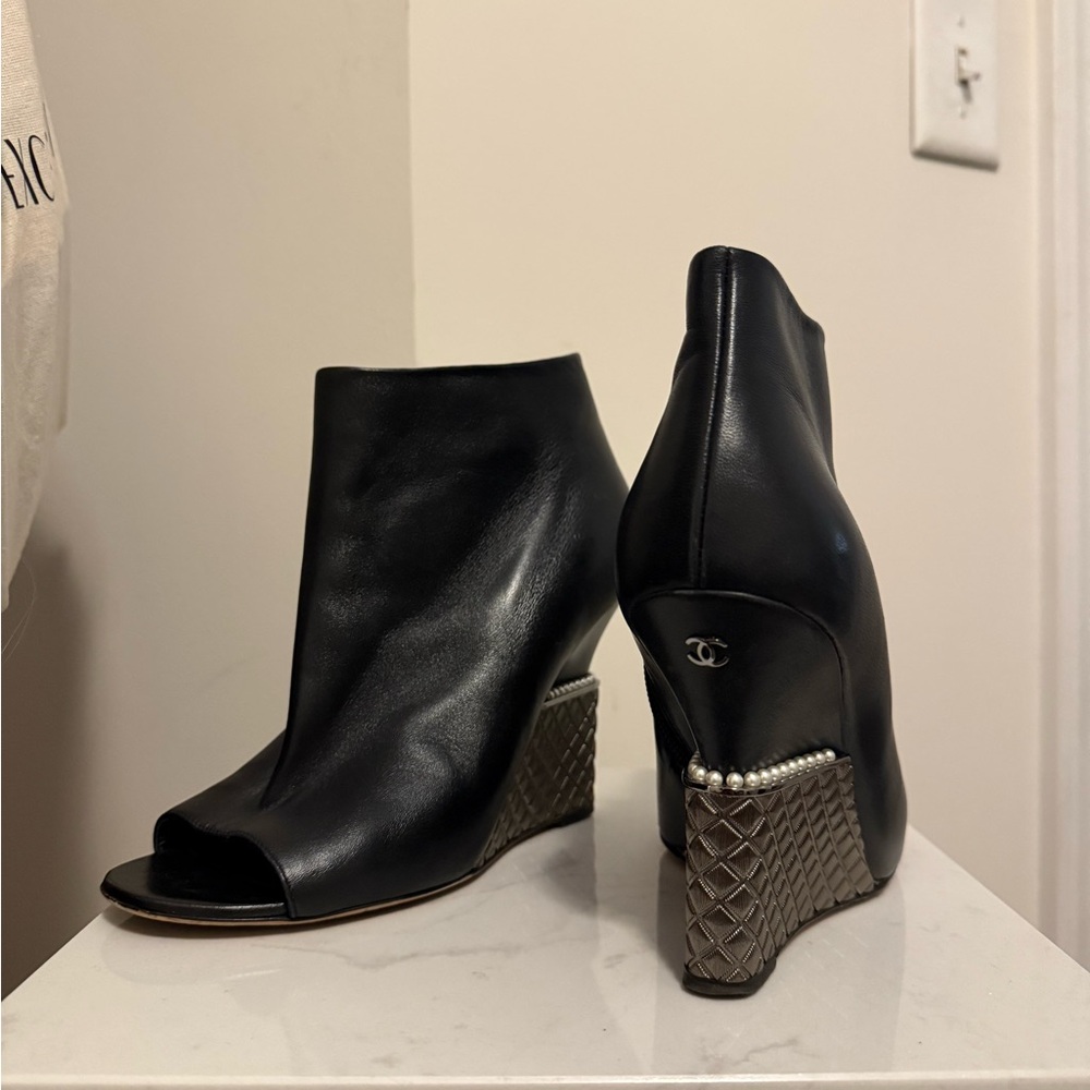 Chanel Wedge Booties
